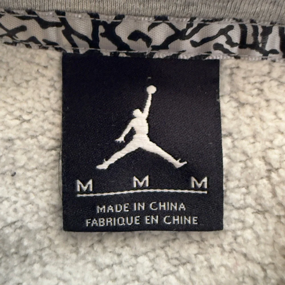 Nike Jordan Full Zip Jumpman Hoodie Mens Medium Gray Embroidered Logo Print